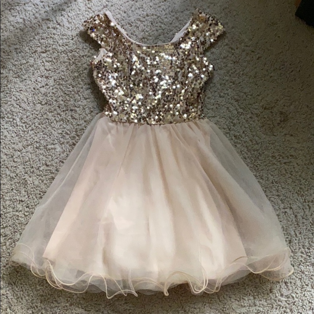 Gold Sparkly Rue21 Dress